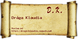 Drága Klaudia névjegykártya